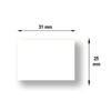 Etiquettes 31x25mm blanches 1153